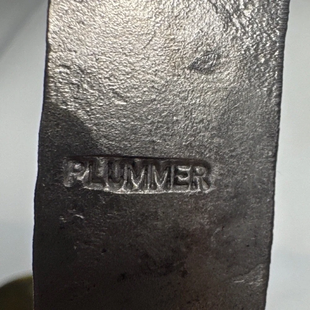 Plummer Hand Forged Iron Brass Kitchen Utensil Set 4pc Ladle Spatula Server Rack
